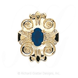 GS310 S - 14 Karat Gold Sapphire Slide 
